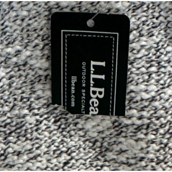 NWT L.L. Bean Cotton Ragg Sweater Open Cardigan Natural: Size Large - Picture 7 of 12